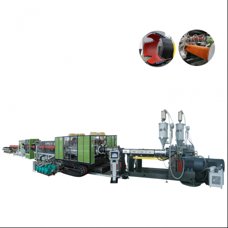 HDPE / PP / PVX gorizontal tipdagi ikki devorli gofrirovka qilingan quvurlarni ekstruziya qilish liniyasi